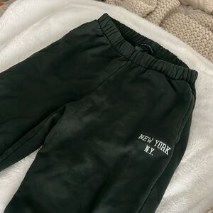 Brandy Melville Navy Green Sweatpants